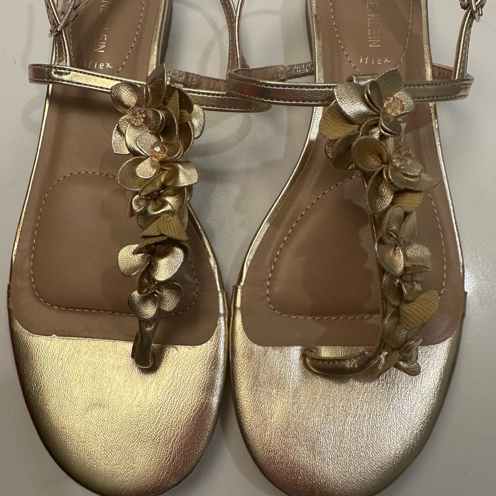 Calvin Klein Metallic Gold Sandals